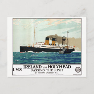 Irland Holyhead Restauriertes Vintage-Reiseposter Postkarte