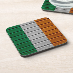 Irland Holzplanken-Textur-Getränkeuntersetzer Untersetzer