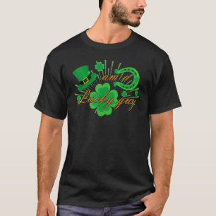 Irland Hufeisen Mit Grüner Glückshaube Glücklicher T-Shirt