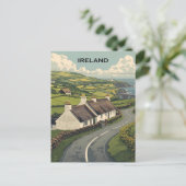 Irland Hütte Postkarte (Stehend Vorderseite)