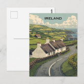 Irland Hütte Postkarte (Vorne/Hinten)