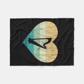 Irland - I Liebe Irish Harp Fleecedecke (Vorderseite (Horizontal))