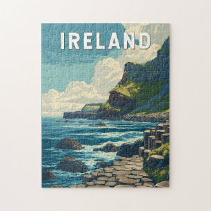 Irland Illustration Reise Kunst Vintage Puzzle