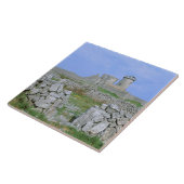 Irland, Inishmore, Aran Island, Dun Aengus Fort Fliese (Seite)