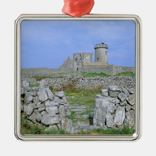 Irland, Inishmore, Aran Island, Dun Aengus Fort Silbernes Ornament (Vorne)