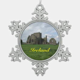 Irland-Iren Hore Abtei-Weihnachtsverzierung Schneeflocken Zinn-Ornament