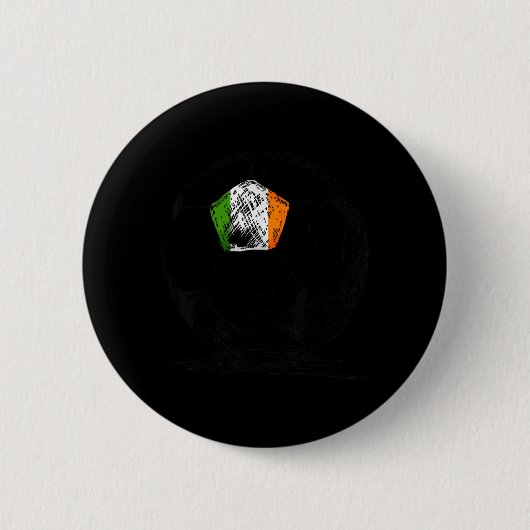 Irland Irisch Eire Flagge Design auf Fußball Button (Vorderseite)