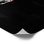 Irland Irisch Eire Flagge Design auf Fußball Poster (Ecke)