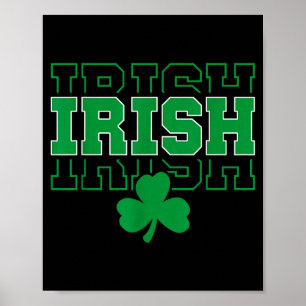 Irland Irische Abstammung Varsity-Stil Für Männer Poster