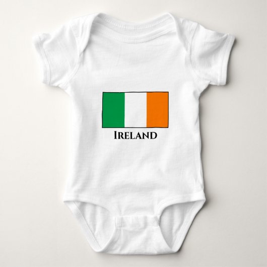 Irland (irische Flagge) Baby Strampler (Vorderseite)