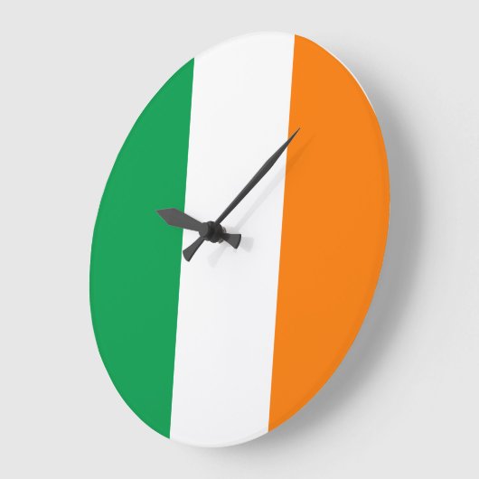 Irland (irische Flagge) Große Wanduhr (Winkel)