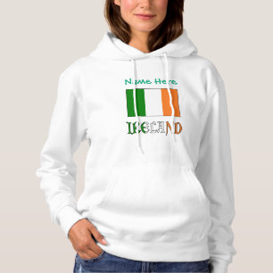 Irland Irische Flagge Grün Personalisierung Hoodie