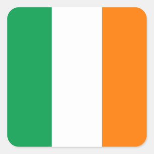 Irland (irische Flagge) Quadratischer Aufkleber