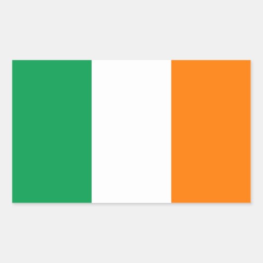 Irland/irische Flagge Rechteckiger Aufkleber (Vorderseite)