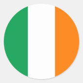 Irland (irische Flagge) Runder Aufkleber (Vorderseite)