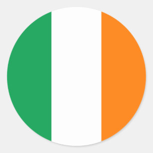 Irland (irische Flagge) Runder Aufkleber