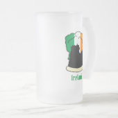 Irland Irish Flag Beer Mattglas Bierglas (VorderseiteRechts)