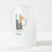 Irland Irish Flag Beer Mattglas Bierglas (Vorderseite Links)