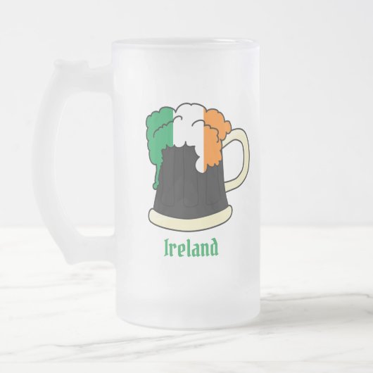 Irland Irish Flag Beer Mattglas Bierglas (Links)
