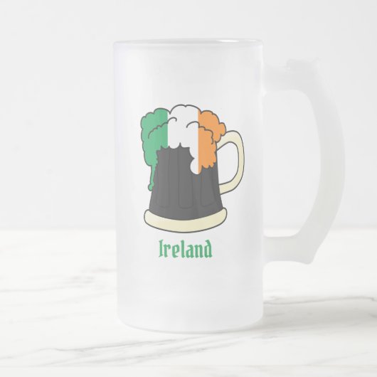 Irland Irish Flag Beer Mattglas Bierglas (Rechts)