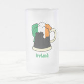 Irland Irish Flag Beer Mattglas Bierglas (Mittel)