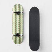Irland Irish Flag Colors Hearts Muster Skateboard (Vorderseite)