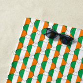 Irland Irish Flag Colors Hearts Patriotic Strandtuch (Beispiel)