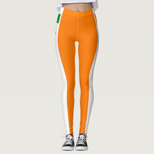 Irland/Irish Flag Fashion Reise/Sport Fan Legg Leggings (Vorderseite)