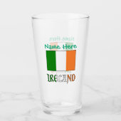 Irland: Irish Flag Green Personalization Drinks Glas (Vorderseite)