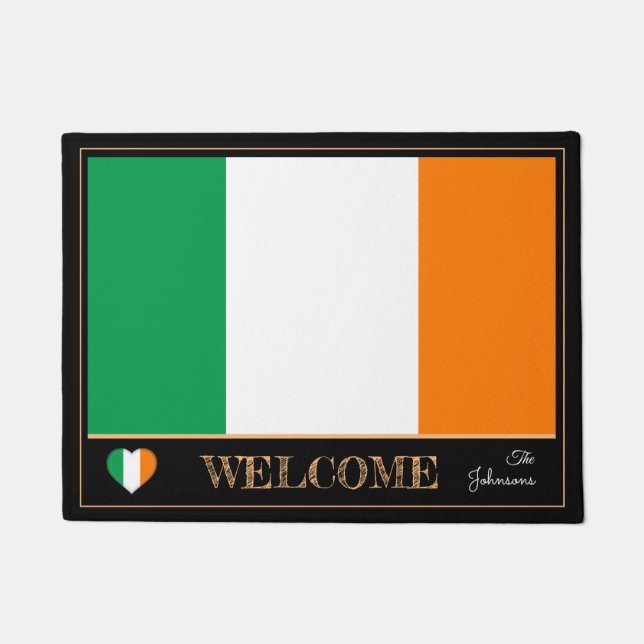 Irland & Irish Flag house mattes/sports Willkommen Fußmatte (Vorderseite)