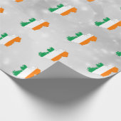 Irland Irish Flag Map Wrapping Paper Geschenkpapier (Ecke)