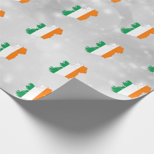 Irland Irish Flag Map Wrapping Paper Geschenkpapier (Ecke)