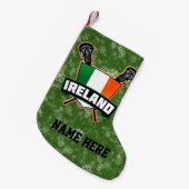 Irland Irish Lacrosse Shield Christmas Strumpf Kleiner Weihnachtsstrumpf (Vorderansicht (hängend))