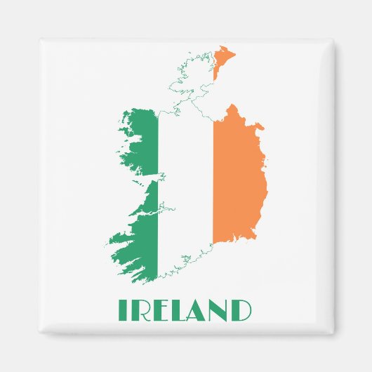 IRLAND - IRISH/MAP/FLAG/FARBEN/EMBLEM MAGNET (Vorne)