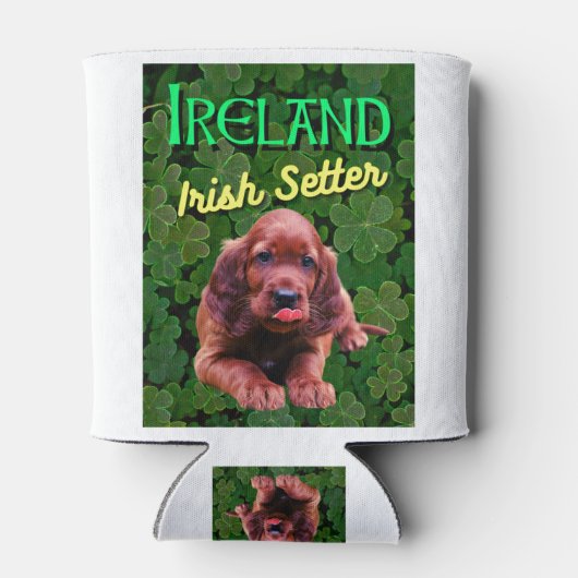 Irland Irish Setter Clovers Kleeblatts Dosenkühler (Rückseite)