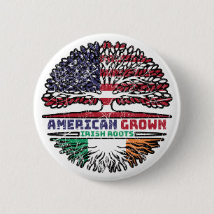 Irland Irish US USA United Staaten Tree Button