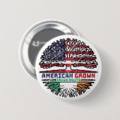 Irland Irish US USA United Staaten Tree Button (Vorne & Hinten)