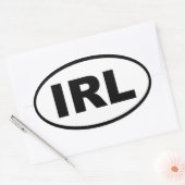 Irland - IRL - europäisch Ovaler Aufkleber (Umschlag)