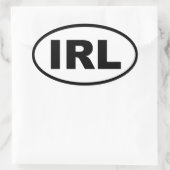 Irland - IRL - europäisch Ovaler Aufkleber (Tasche)