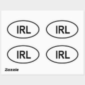 Irland "IRL" Ovaler Aufkleber (Blatt)