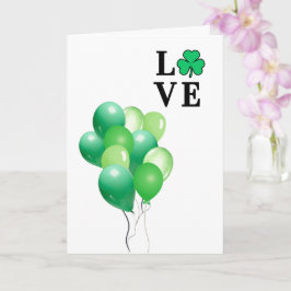 Irland Irland LIEBE Green Balloon Fun Karte