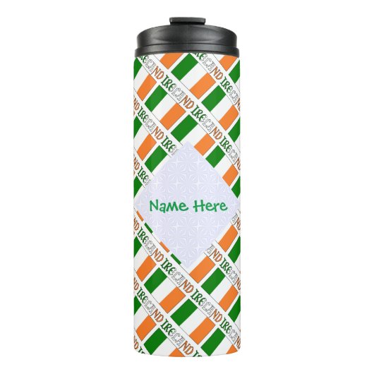 Irland Kachelfahne Personalisiert Thermosbecher (Vorderseite)