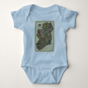 Irland-Karte 1813 durch John Pinkerton Baby Strampler