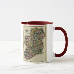 Irland-Karte 1813 durch John Pinkerton Tasse