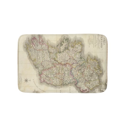 Irland-Karte Badematte (Vorderseite)