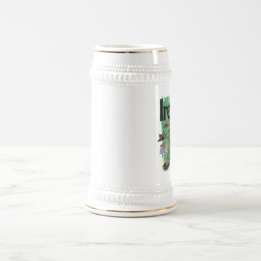 Irland-Karte Bierglas (Mittel)