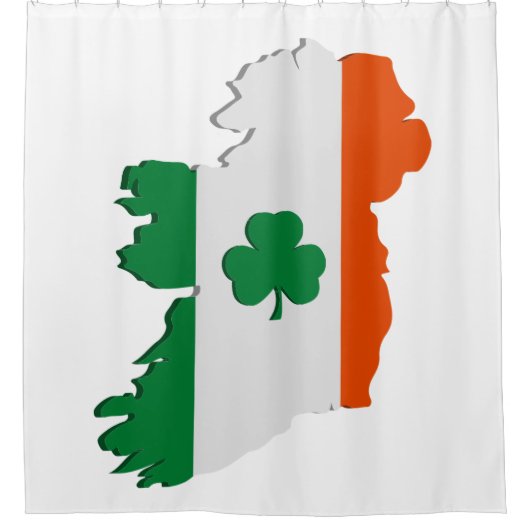 Irland-Karte Duschvorhang (Vorderseite)