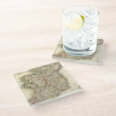 Irland-Karte Glasuntersetzer (Schrägansicht)