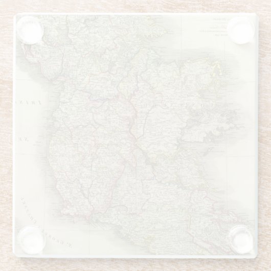 Irland-Karte Glasuntersetzer (Rückseite)