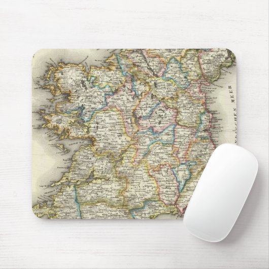 Irland Karte - Irish Eire Erin Historic Map Mousepad (Mit Mouse)